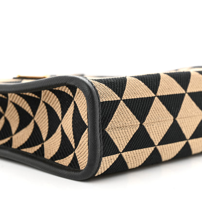 Prada Jacquard Saffiano Triangolo Symbole Embroidered Micro Tote Black Corda 8 of 9