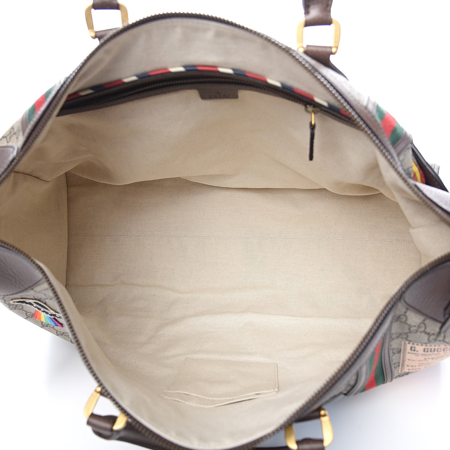 Gucci Soft GG Supreme Monogram Courrier Large Duffle Bag Beige New Acero Multicolor 5 of 10