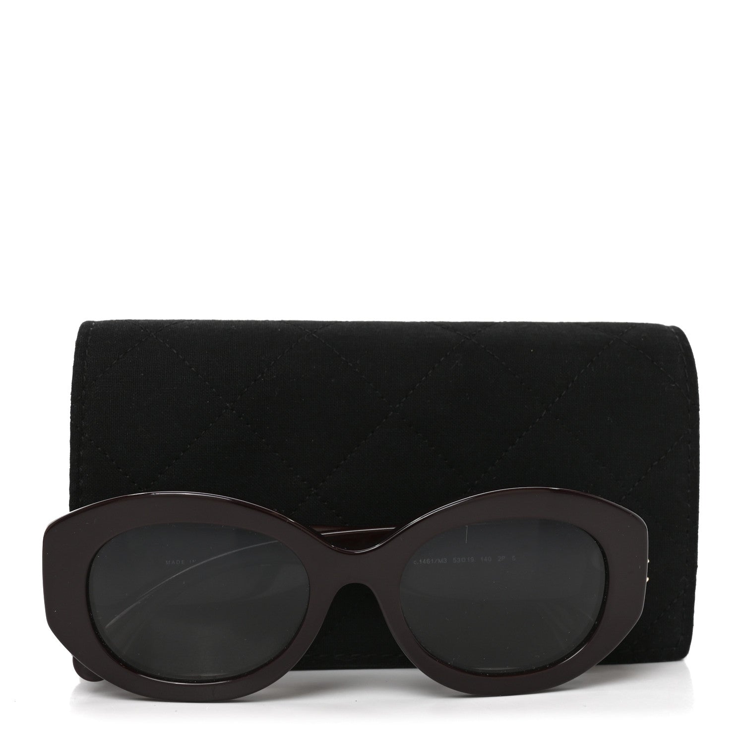 Chanel Acetate Nyon Oval CC Sunglasses 5528 Burgundy 7 of 7