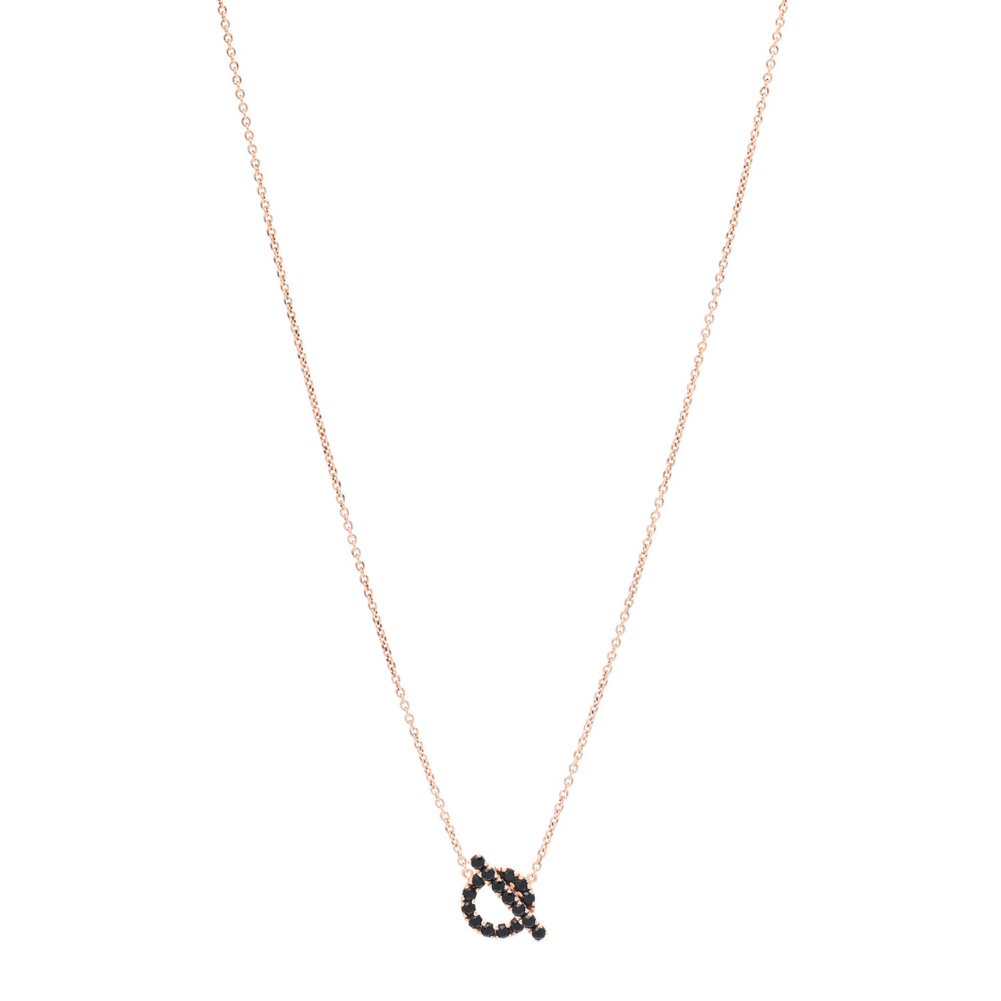 18K Rose Gold Black Spinel Finesse Pendant Necklace