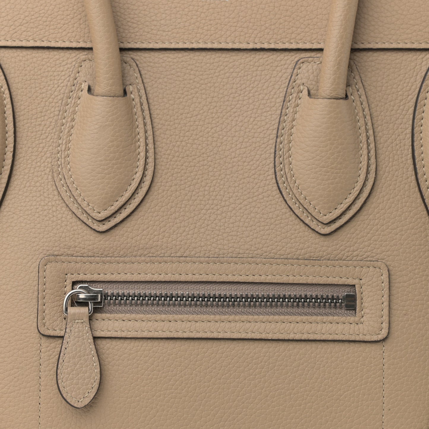 Drummed Calfskin Micro Luggage Dune