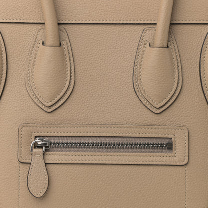 Celine Drummed Calfskin Micro Luggage Dune 8 of 11