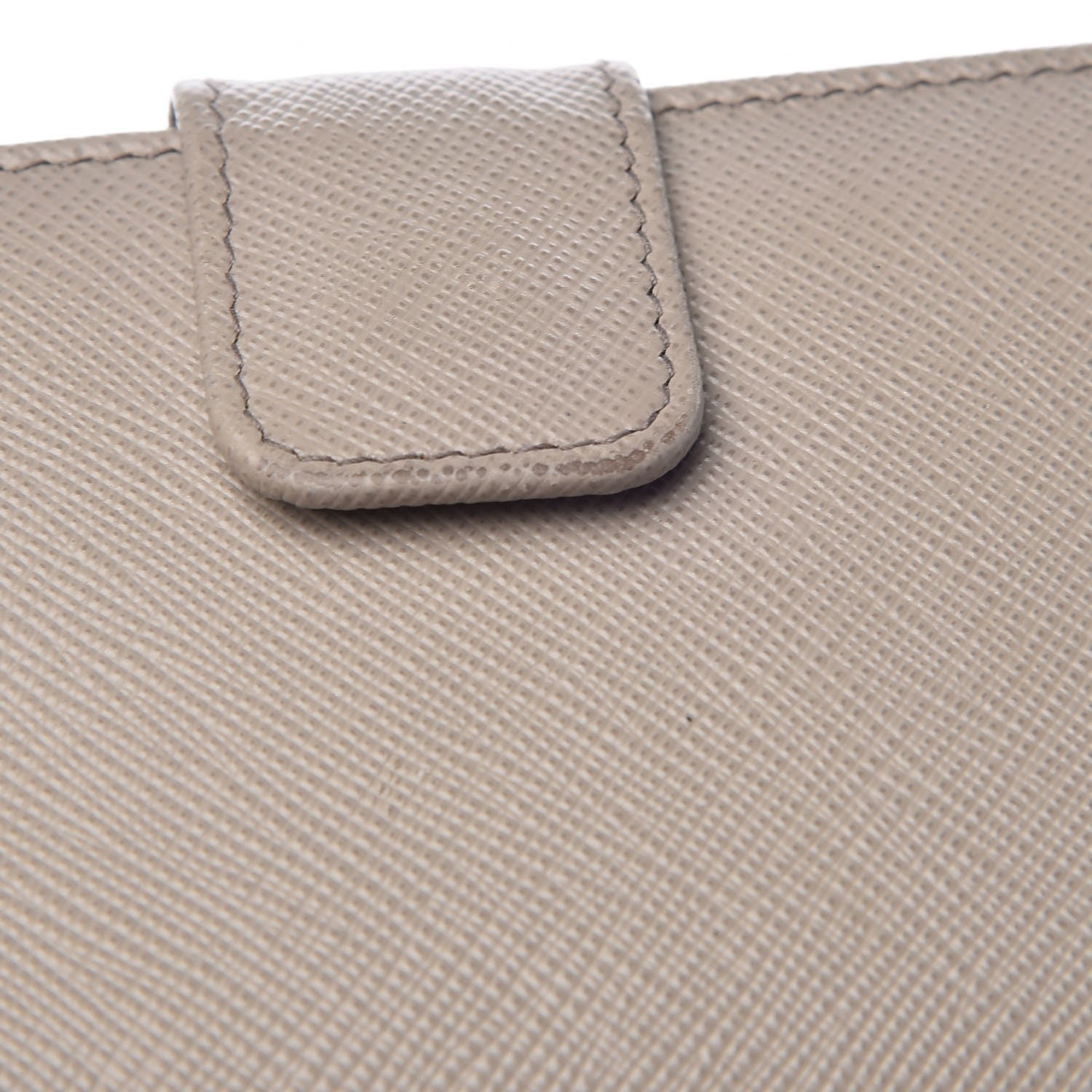 Prada Saffiano Metal Compact Wallet Argilla 11 of 14