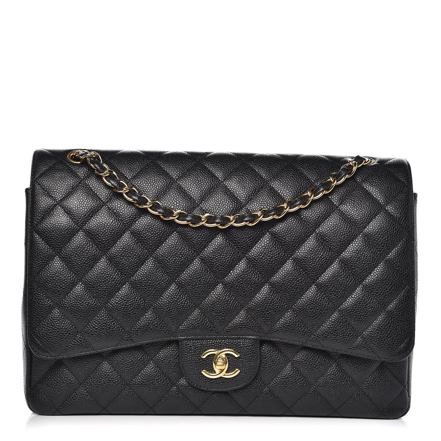 Chanel Caviar Quilted Maxi Double Flap Black 1 of 9