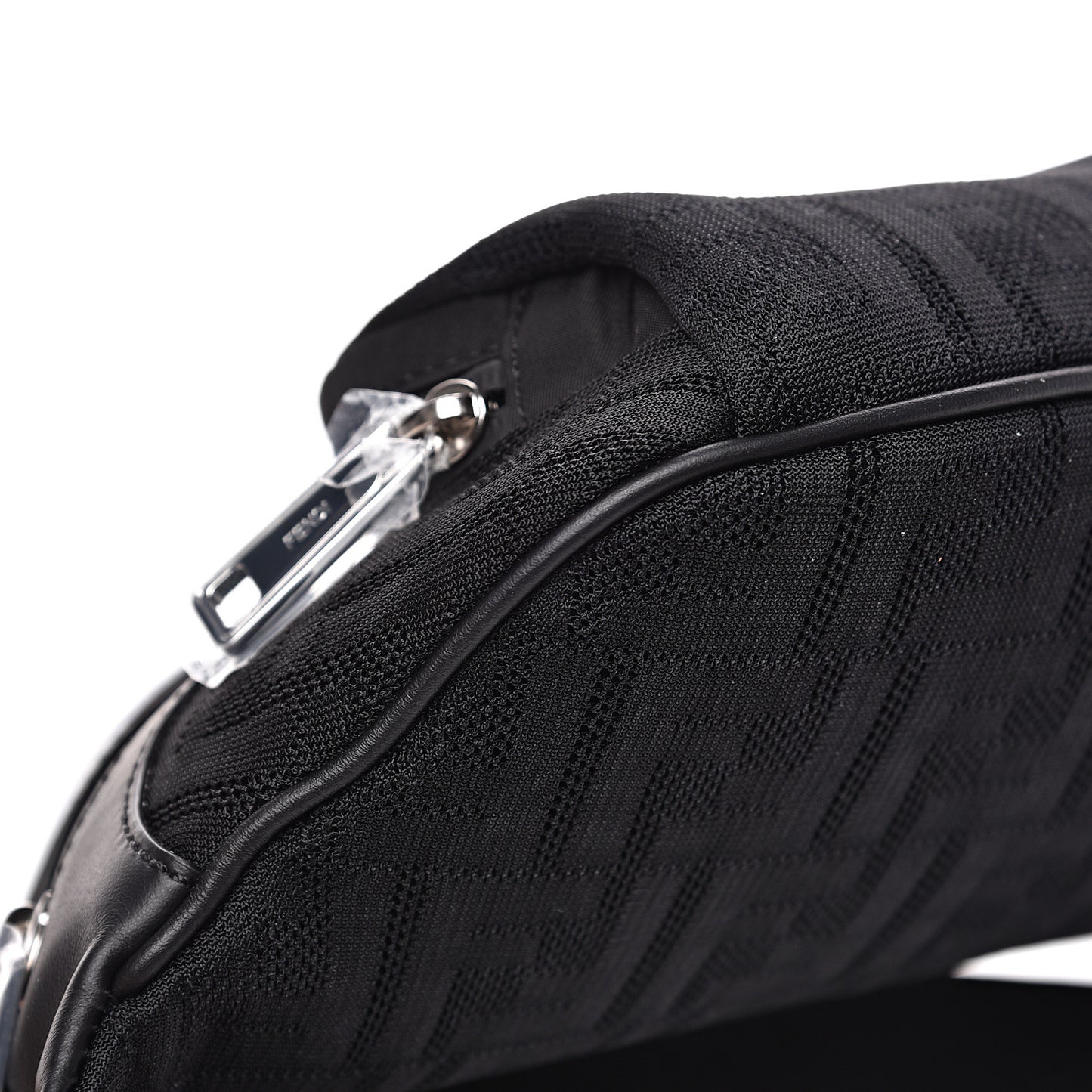 Neoprene Mesh Vitello Grace FF Pocket Belt Bag Black