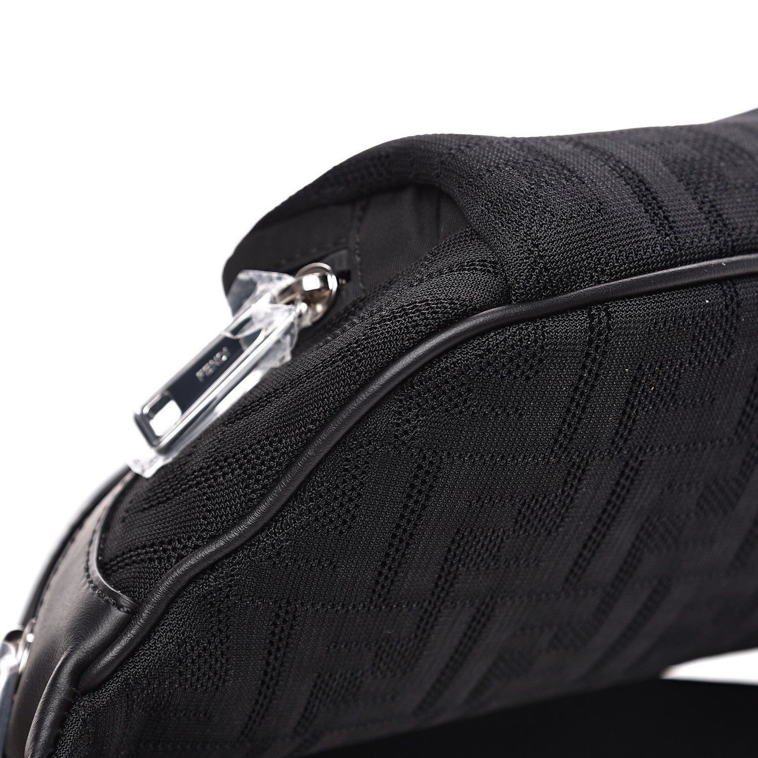 Fendi Neoprene Mesh Vitello Grace FF Pocket Belt Bag Black 7 of 8