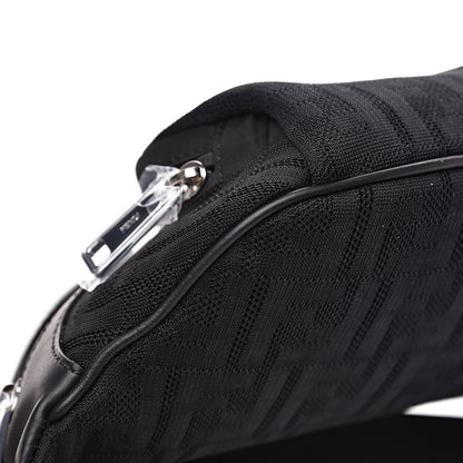 Fendi Neoprene Mesh Vitello Grace FF Pocket Belt Bag Black 7 of 8