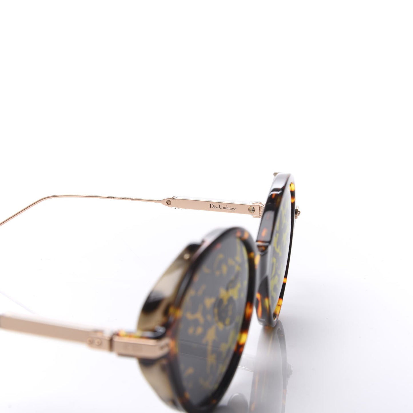 Acetate Leaf Print Umbrage Round Sunglasses Pink Foliage