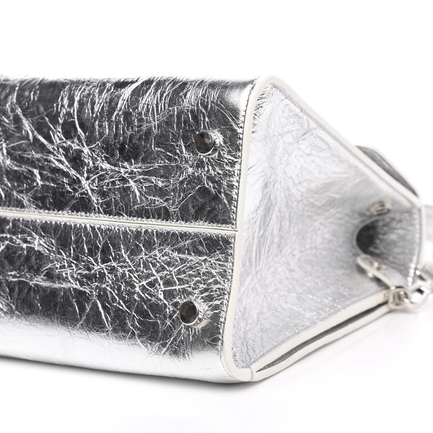 Christian Dior Metallic Calfskin Medium Diorever Flap Silver 9 of 12