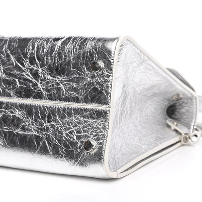 Christian Dior Metallic Calfskin Medium Diorever Flap Silver 9 of 12
