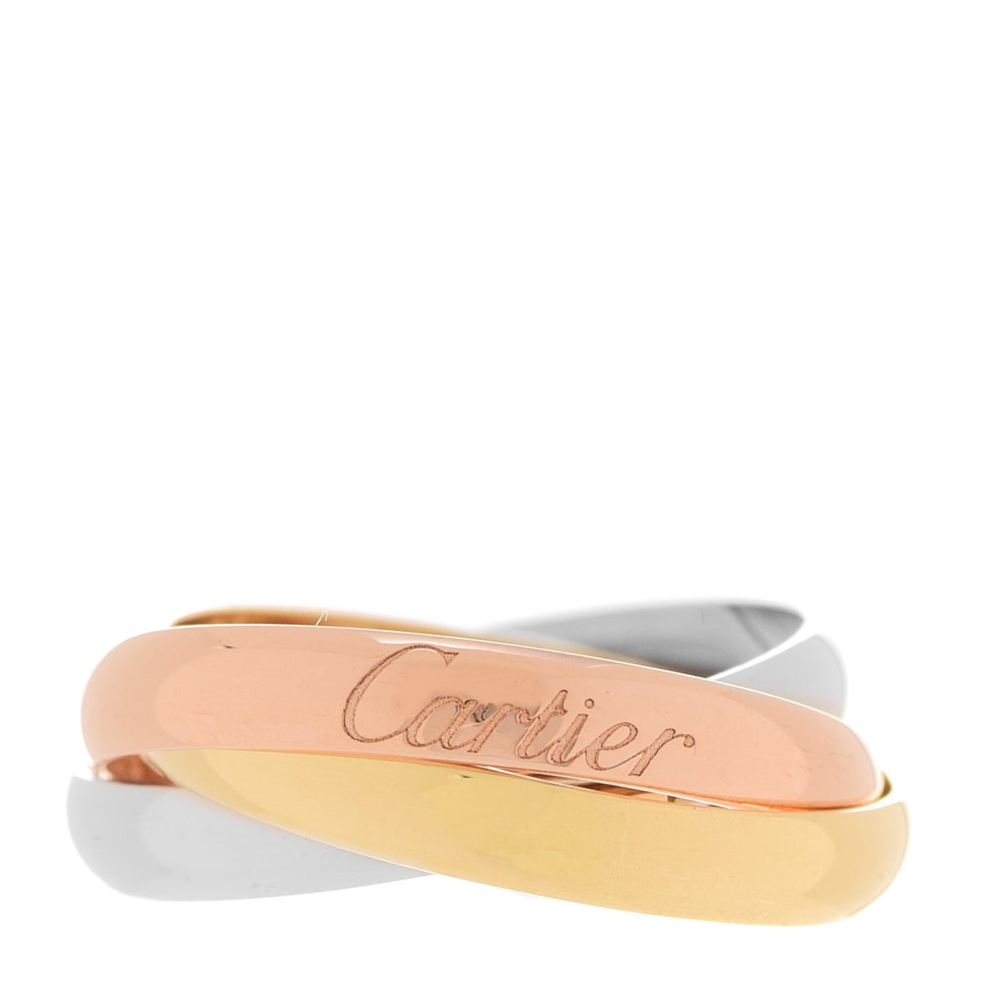 18K Pink Yellow White Gold Classic Trinity Ring 48 4.5