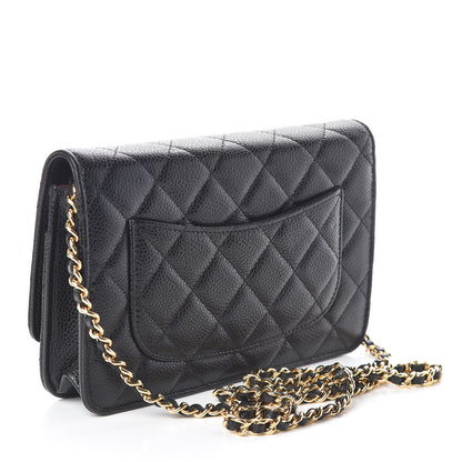 Chanel Caviar Quilted Wallet On Chain WOC Black 3 of 12