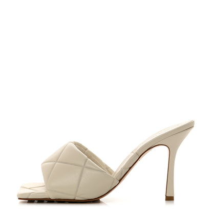 Bottega Veneta Nappa Quilted Rubber Lido Mule Sandals 42 Sea Salt 1 of 7