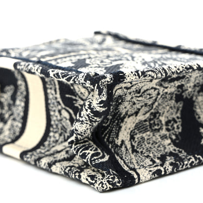 Christian Dior Canvas Toile de Jouy Reverse Embroidered Mini Book Tote Phone Bag Blue 9 of 10