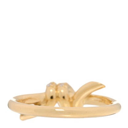 Tiffany 18K Yellow Gold Diamond Small Knot Ring 46 3.75 3 of 5
