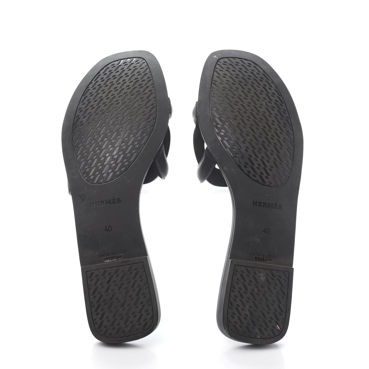 Hermes Rubber Aloha Sandals 40 Black 5 of 8