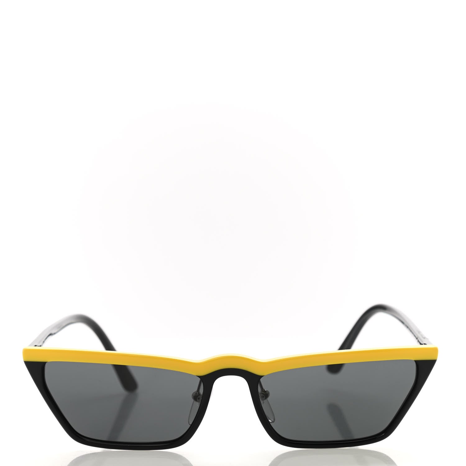 Prada Catwalk Sunglasses SPR 19U Black Yellow 2 of 7