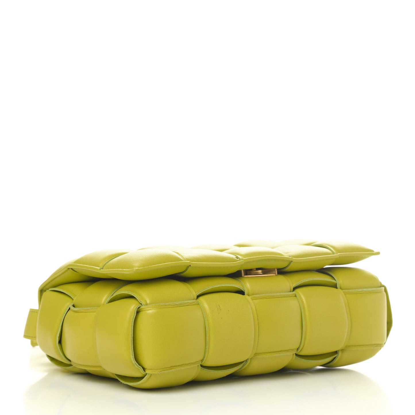 Nappa Maxi Intreccio Padded Cassette Crossbody Bag Kiwi