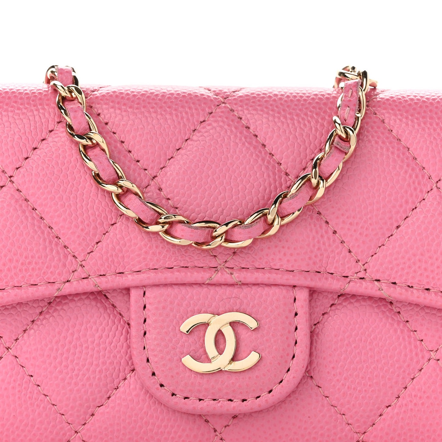 Caviar Quilted Belt Bag Pink
