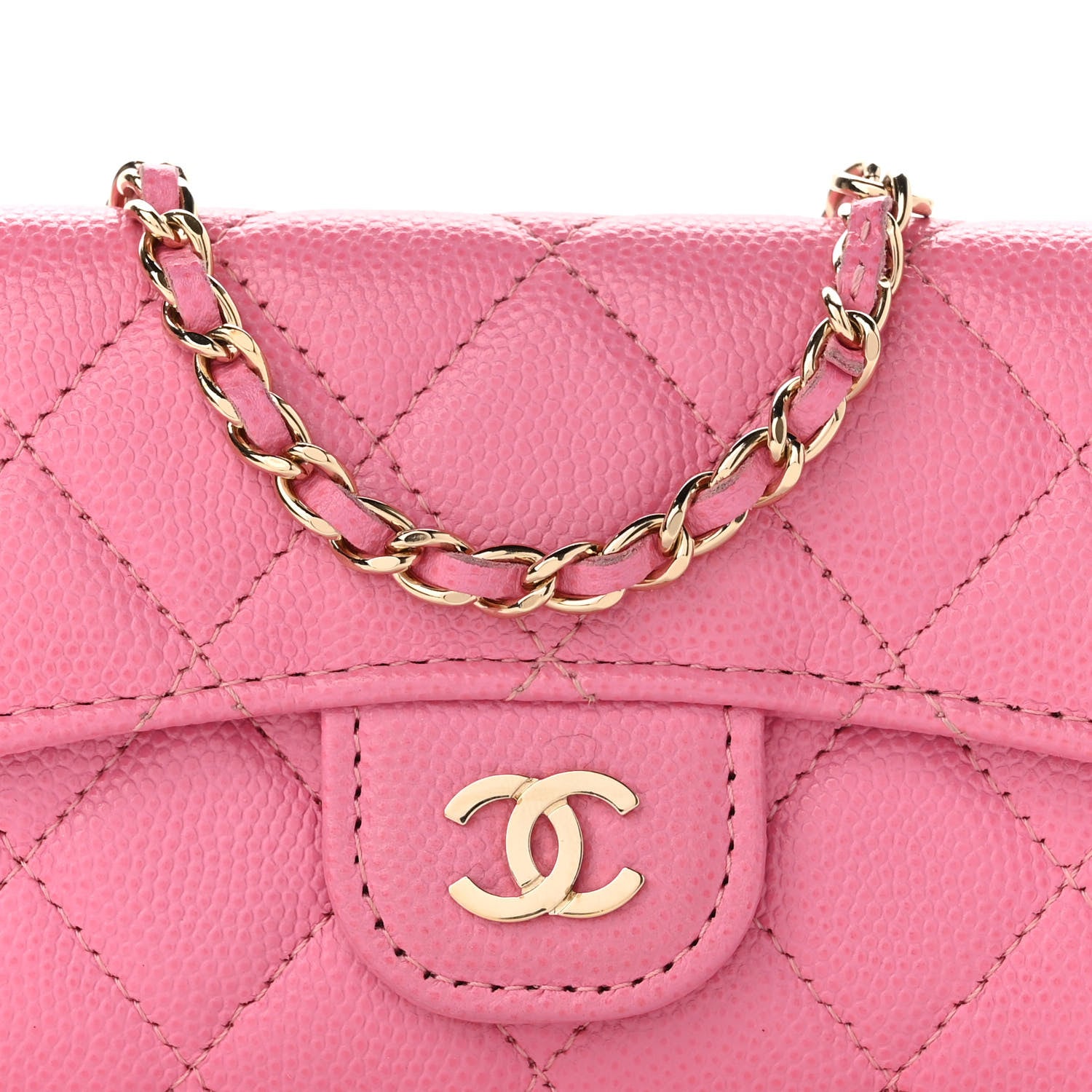 Chanel Caviar Quilted Belt Bag Pink 9 of 11