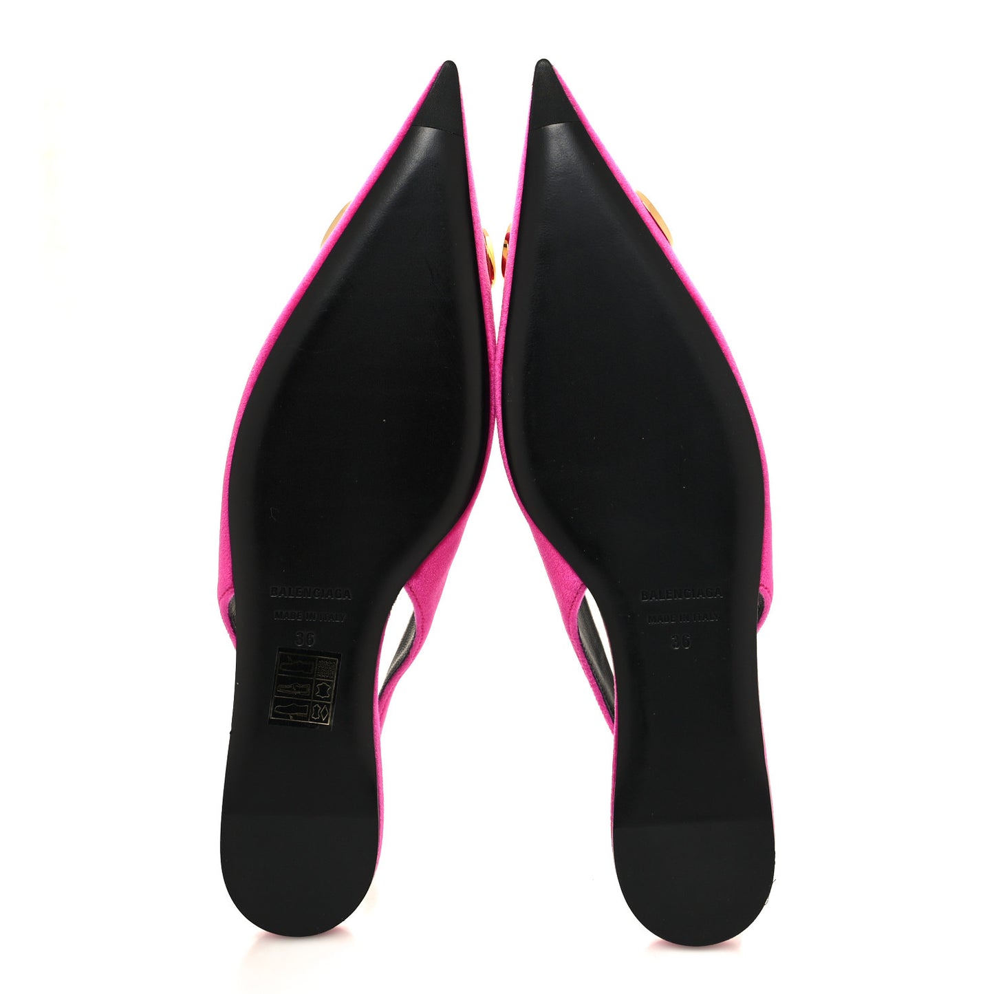 Velvet BB Knife Pointy Toe Slingback Flats 36 Pink