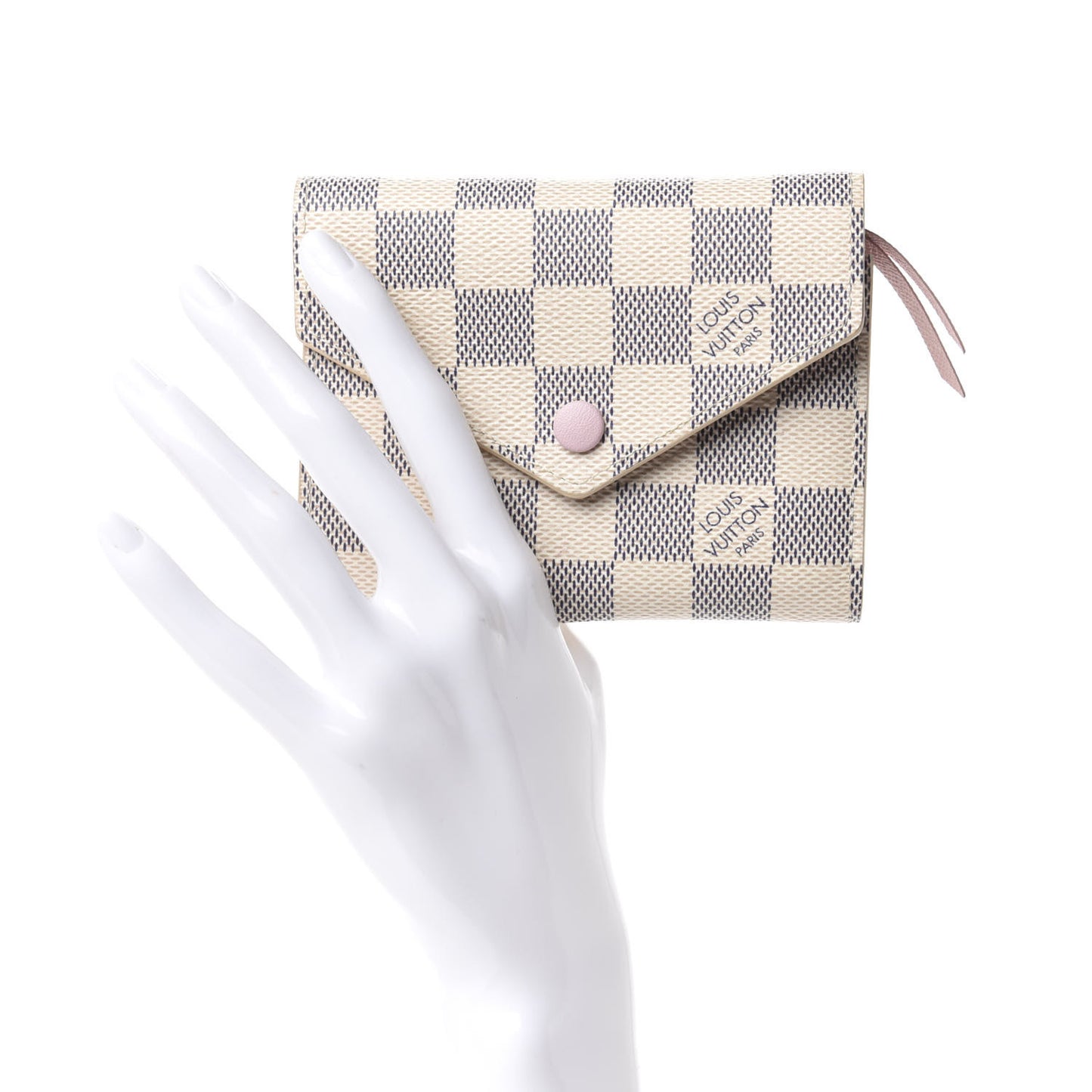Damier Azur Victorine Wallet Rose Ballerine