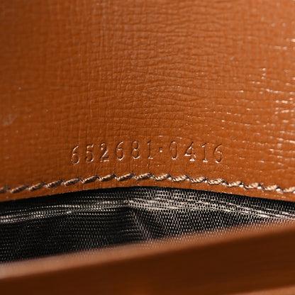 Gucci GG Supreme Monogram Azalea Calfskin Web Jackie 1961 Chain Wallet Beige Ebony Brown Sugar 7 of 11