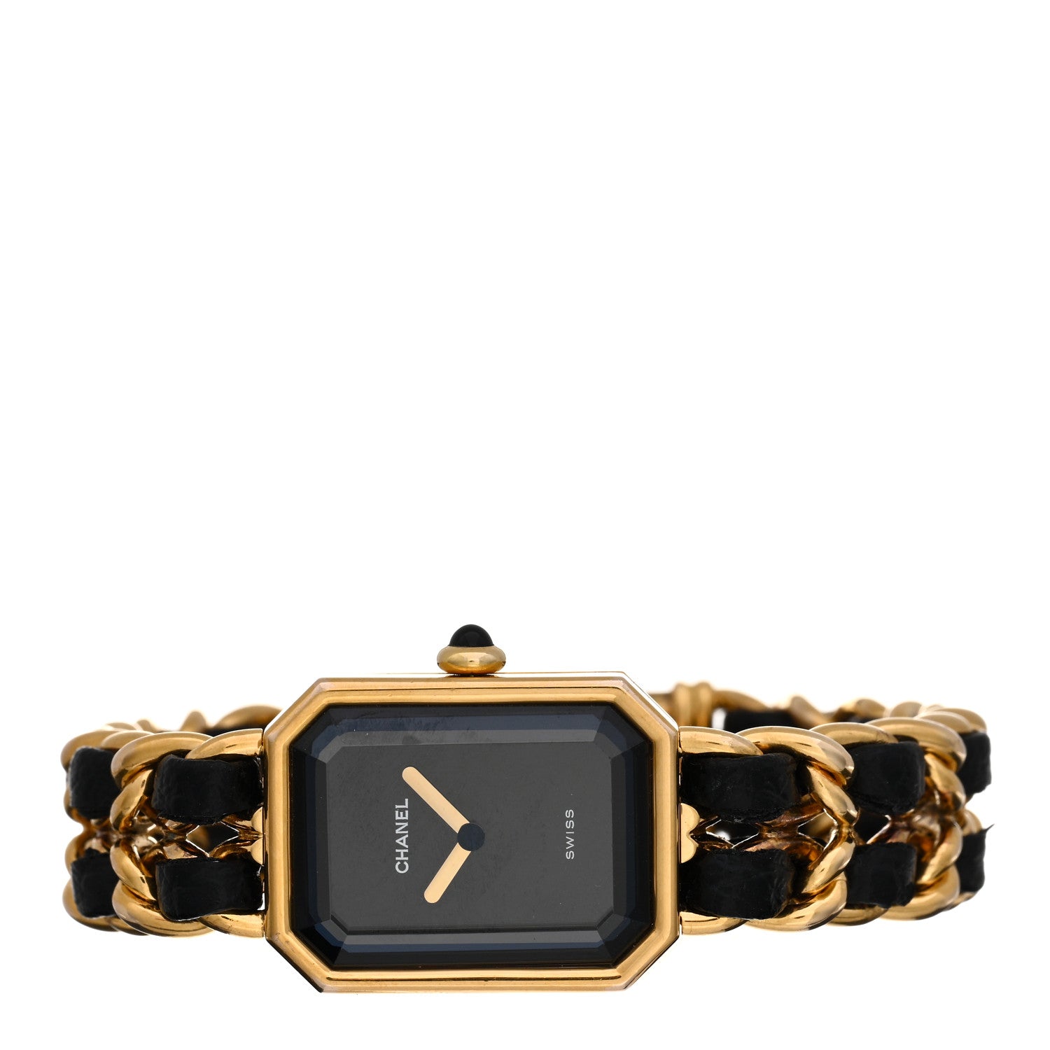 Chanel Stainless Steel Lambskin 20mm Chain Premiere Quartz Watch Gold M 2 of 4