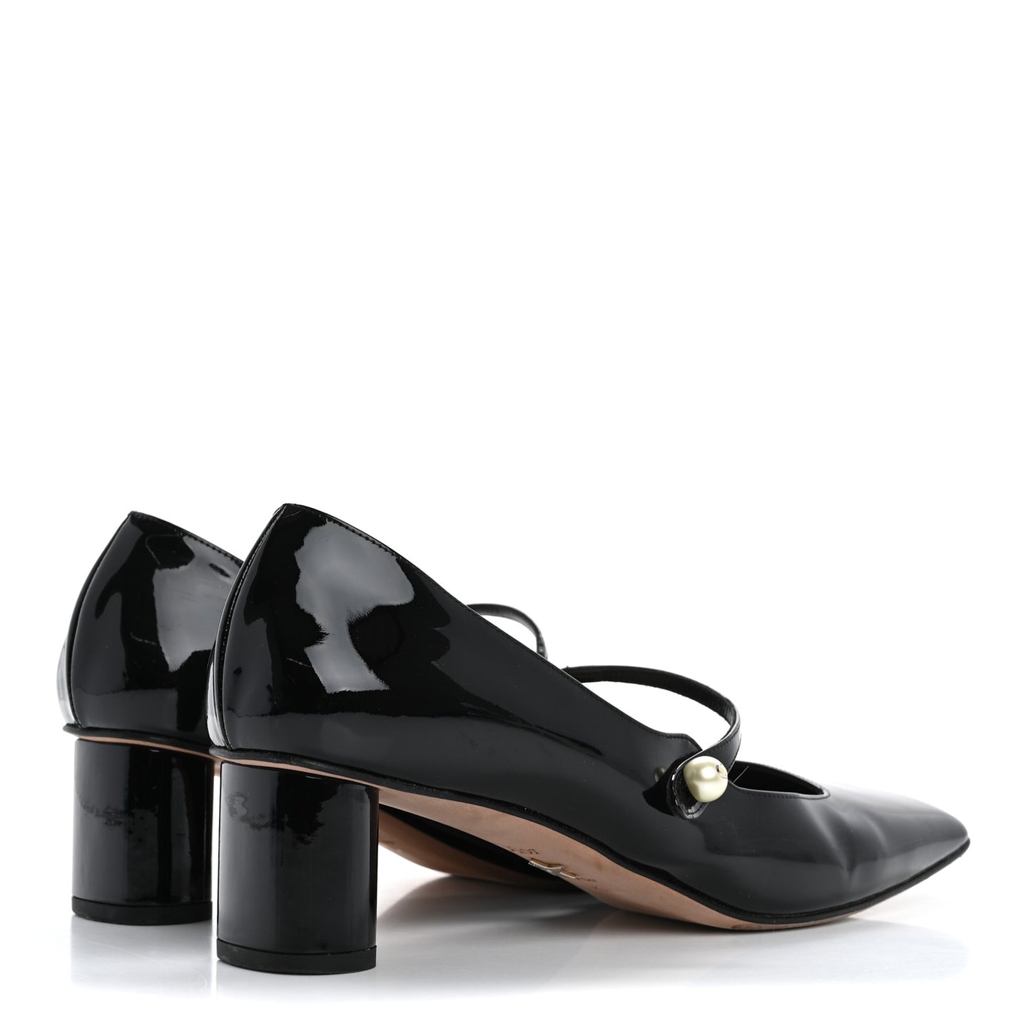 Patent Square Mary-Jane Pumps 40 Black