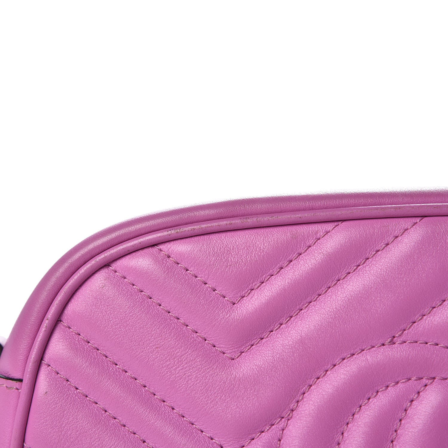 Gucci Calfskin Matelasse Small GG Marmont Chain Shoulder Bag Candy Mousse 13 of 14