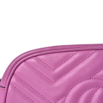 Gucci Calfskin Matelasse Small GG Marmont Chain Shoulder Bag Candy Mousse 13 of 14