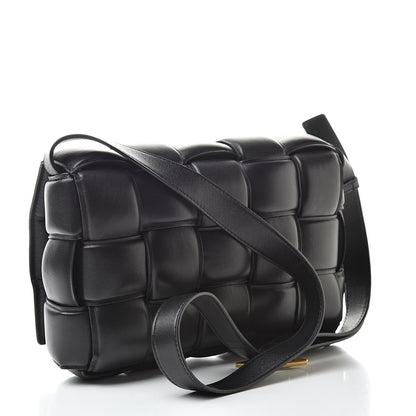 Bottega Veneta Paper Calfskin Maxi Intreccio Padded Cassette Crossbody Bag Black 3 of 13