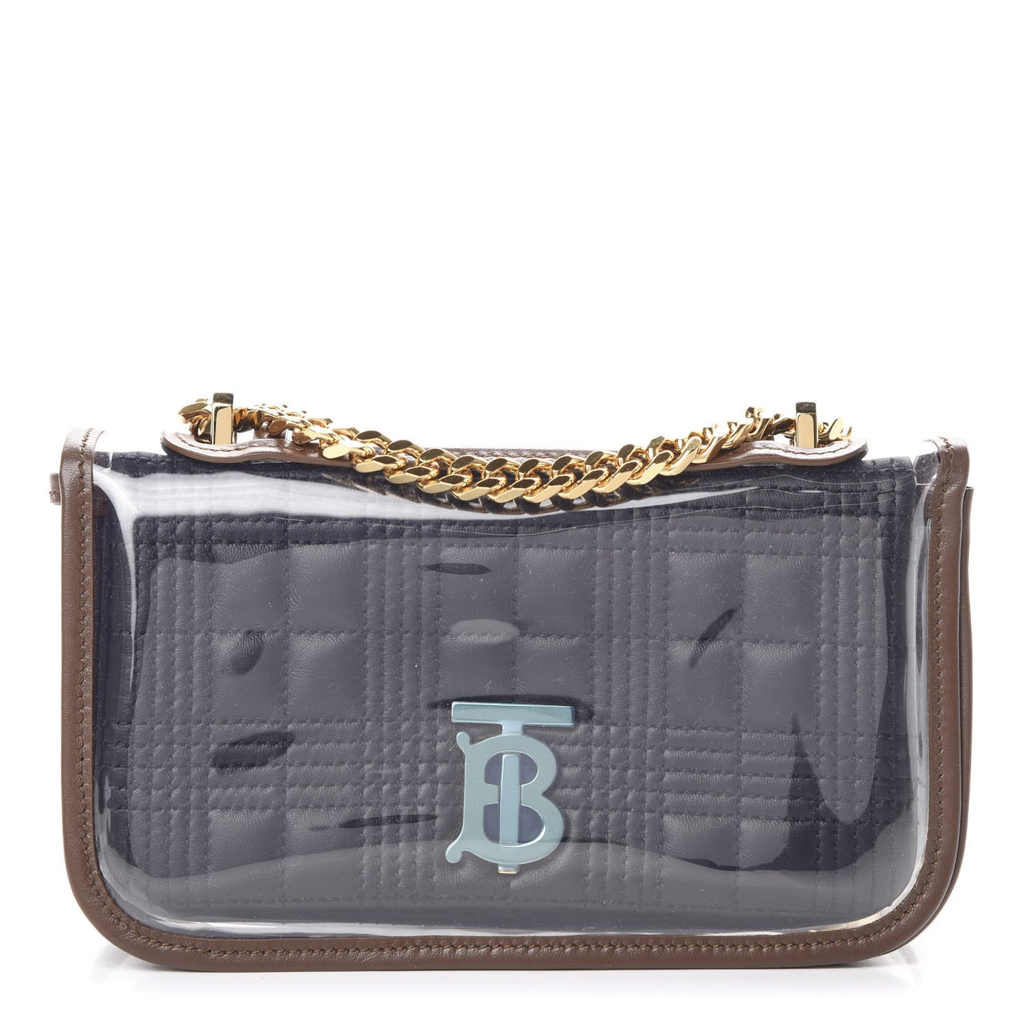 PVC Lambskin Quilted Lola Bag Black