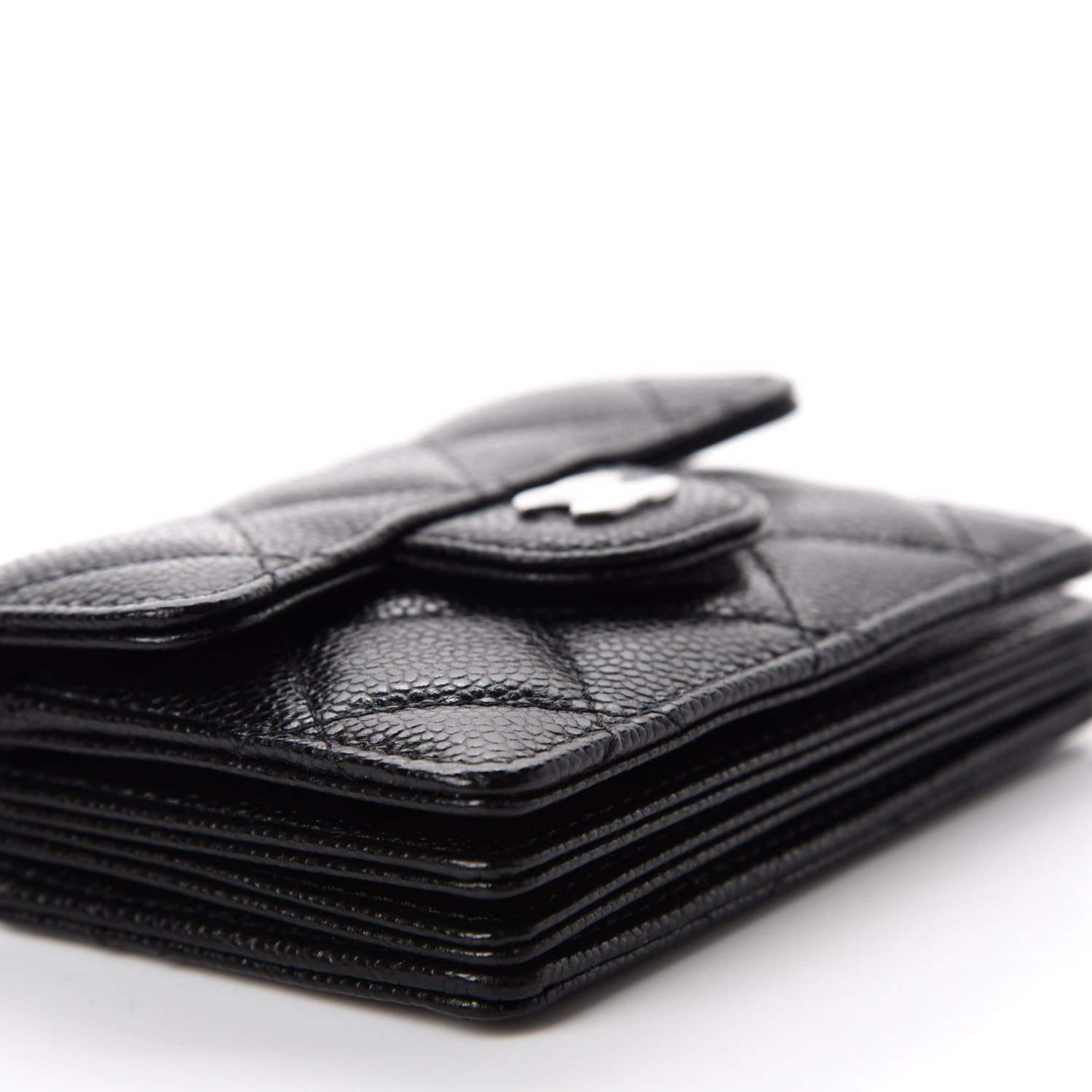 Chanel Caviar Quilted Flap Card Holder On Chain Black 6 of 12