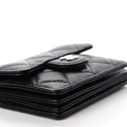 Chanel Caviar Quilted Flap Card Holder On Chain Black 6 of 12