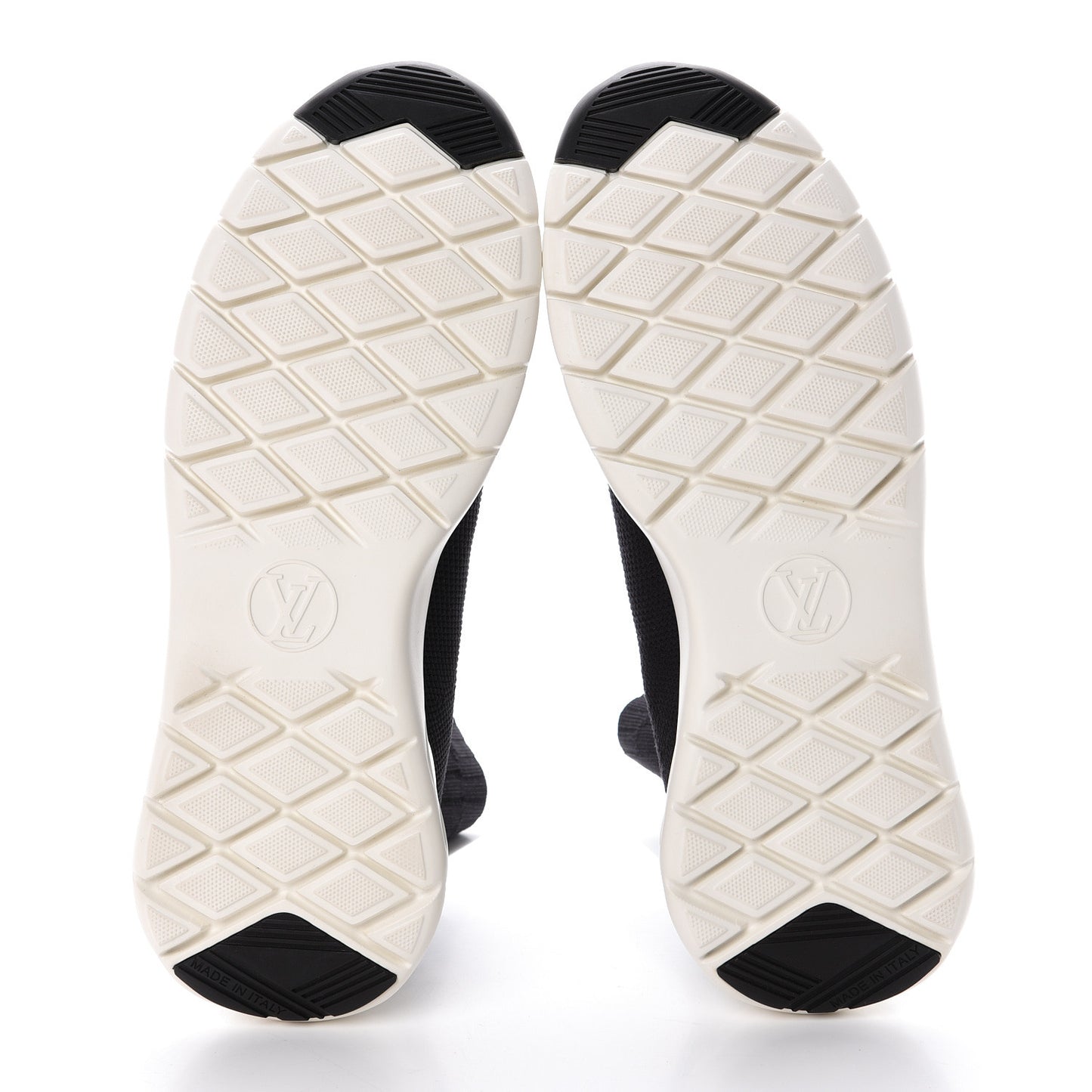 Stretch Fabric LV Black Heart Sock Sneaker 40 Black