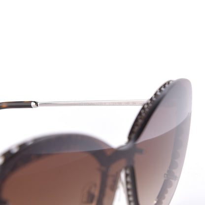 Chanel Acetate Metal Pearl Butterfly Sunglasses 4236-H Brown 5 of 6