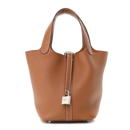 Hermes Taurillon Clemence Picotin Lock 18 PM Gold 1 of 10
