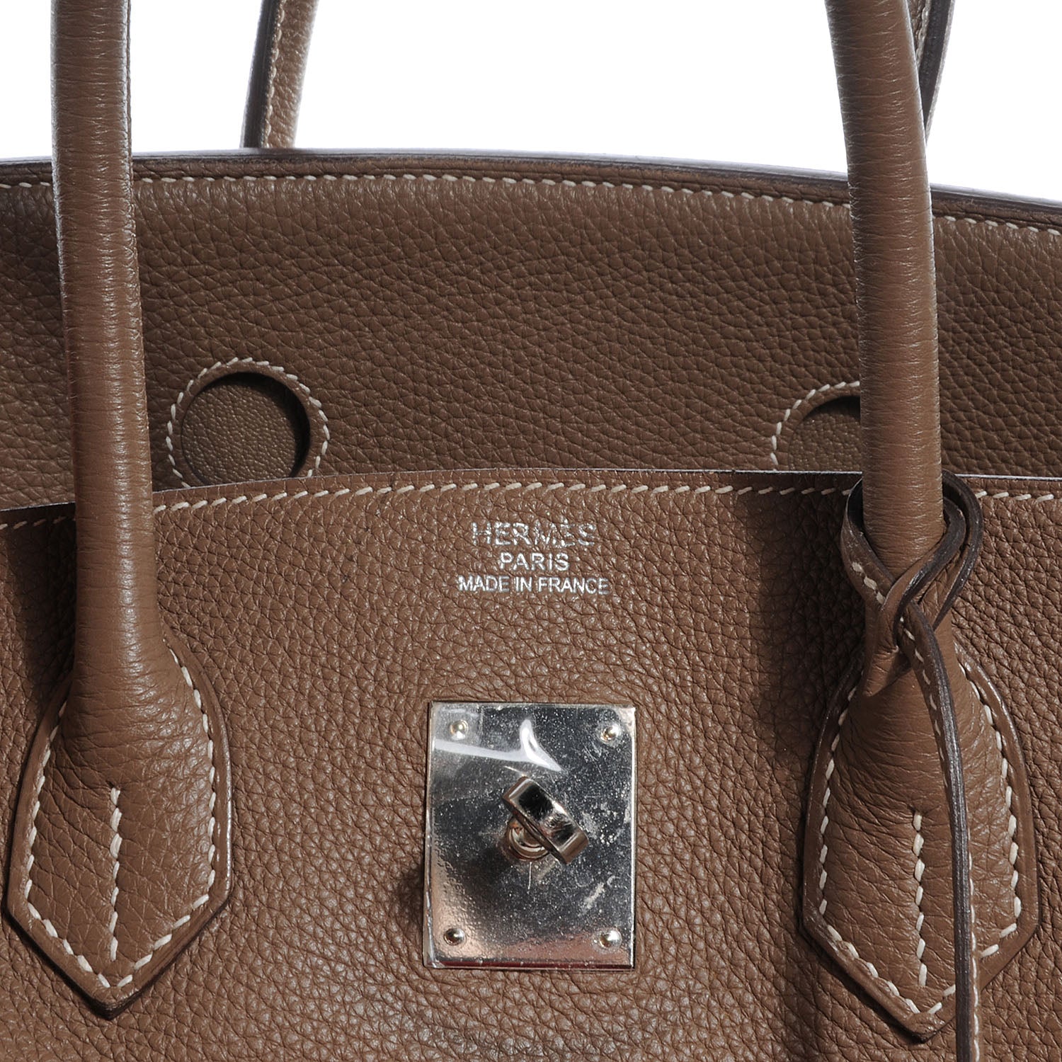 Hermes Taurillon Clemence Birkin 35 Etoupe 6 of 12