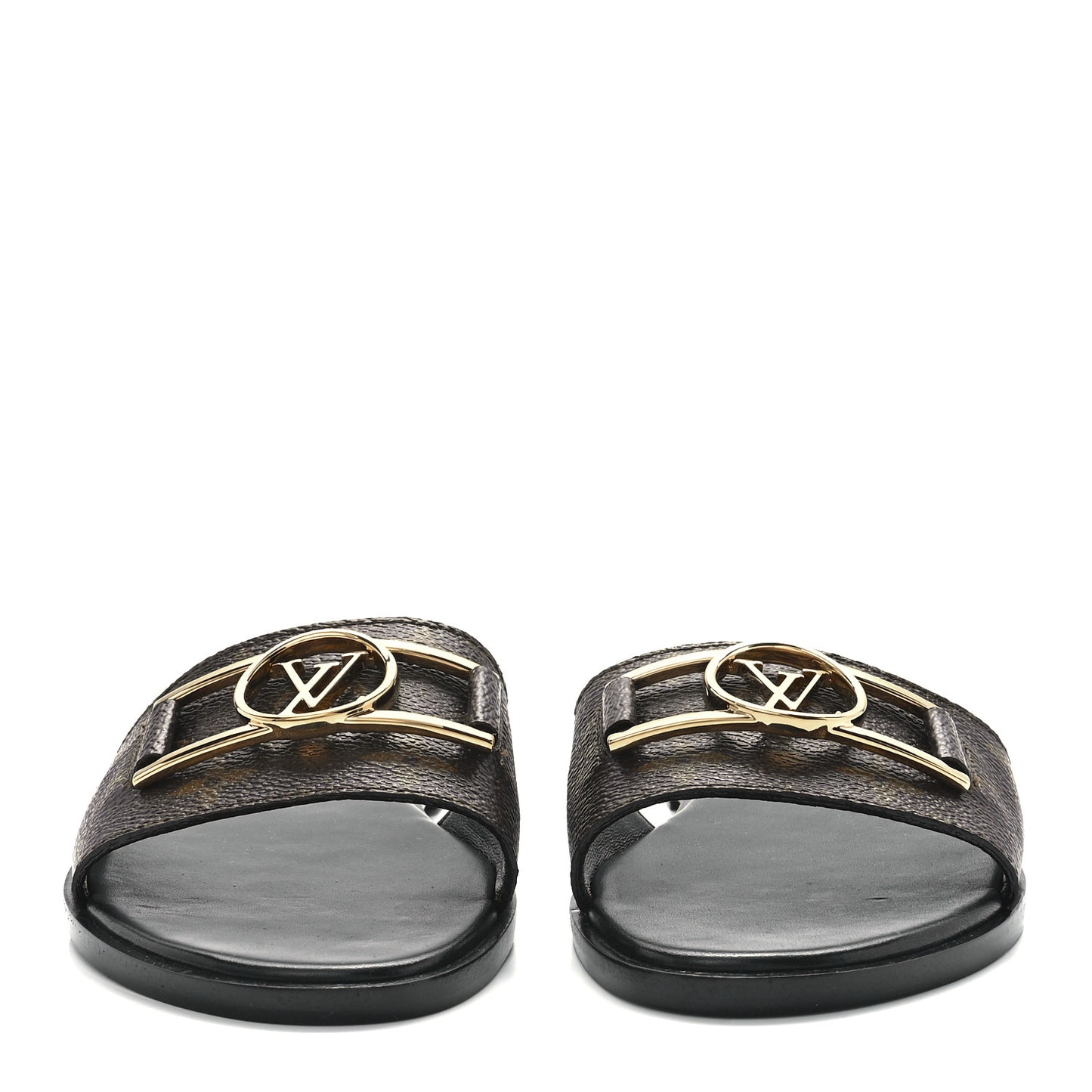 Patent Monogram Lock It Flat Mules 39