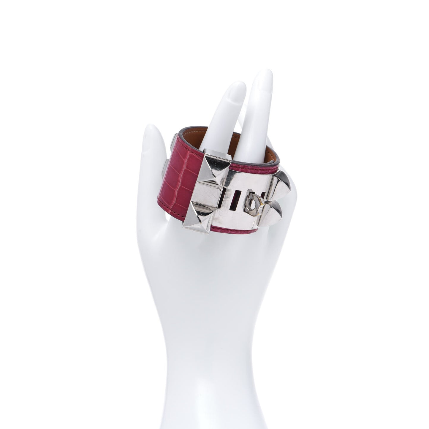 Shiny Alligator Collier De Chien CDC Bracelet S Fuchsia