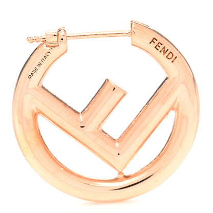 Fendi Metal FF Hoop Earrings Gold 4 of 5