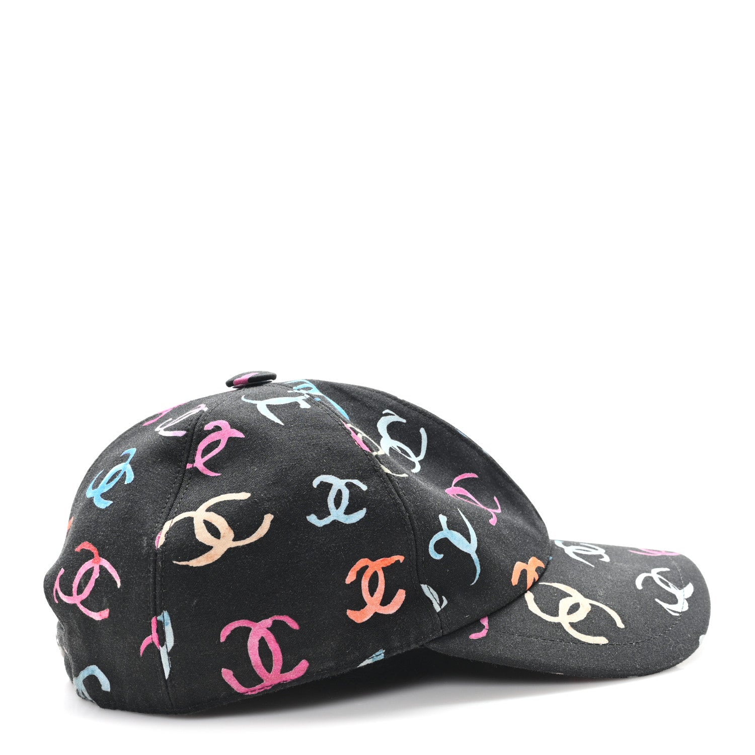 Chanel Cotton CC Cap Hat Black Multicolor 7 of 10