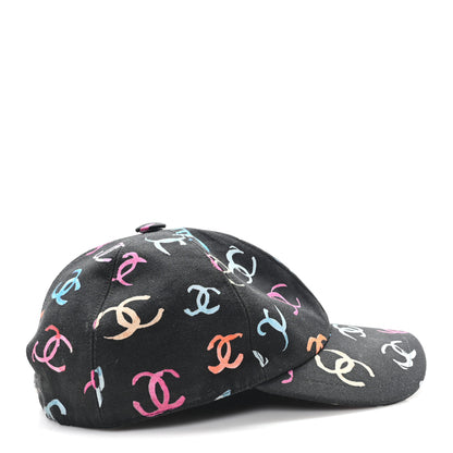 Chanel Cotton CC Cap Hat Black Multicolor 7 of 10