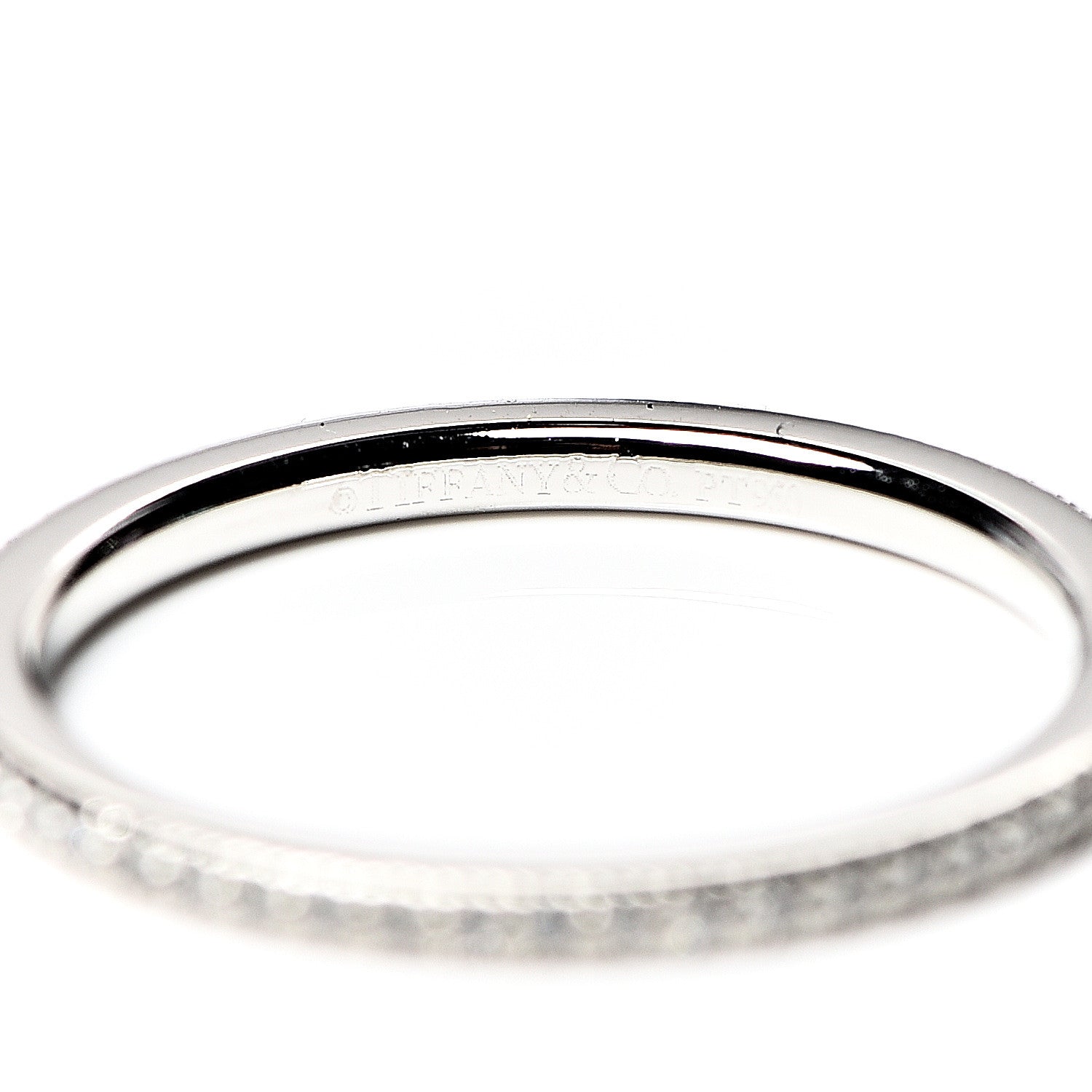 Tiffany Platinum Diamond Lucida Eternity Band Ring 49 5 3 of 4