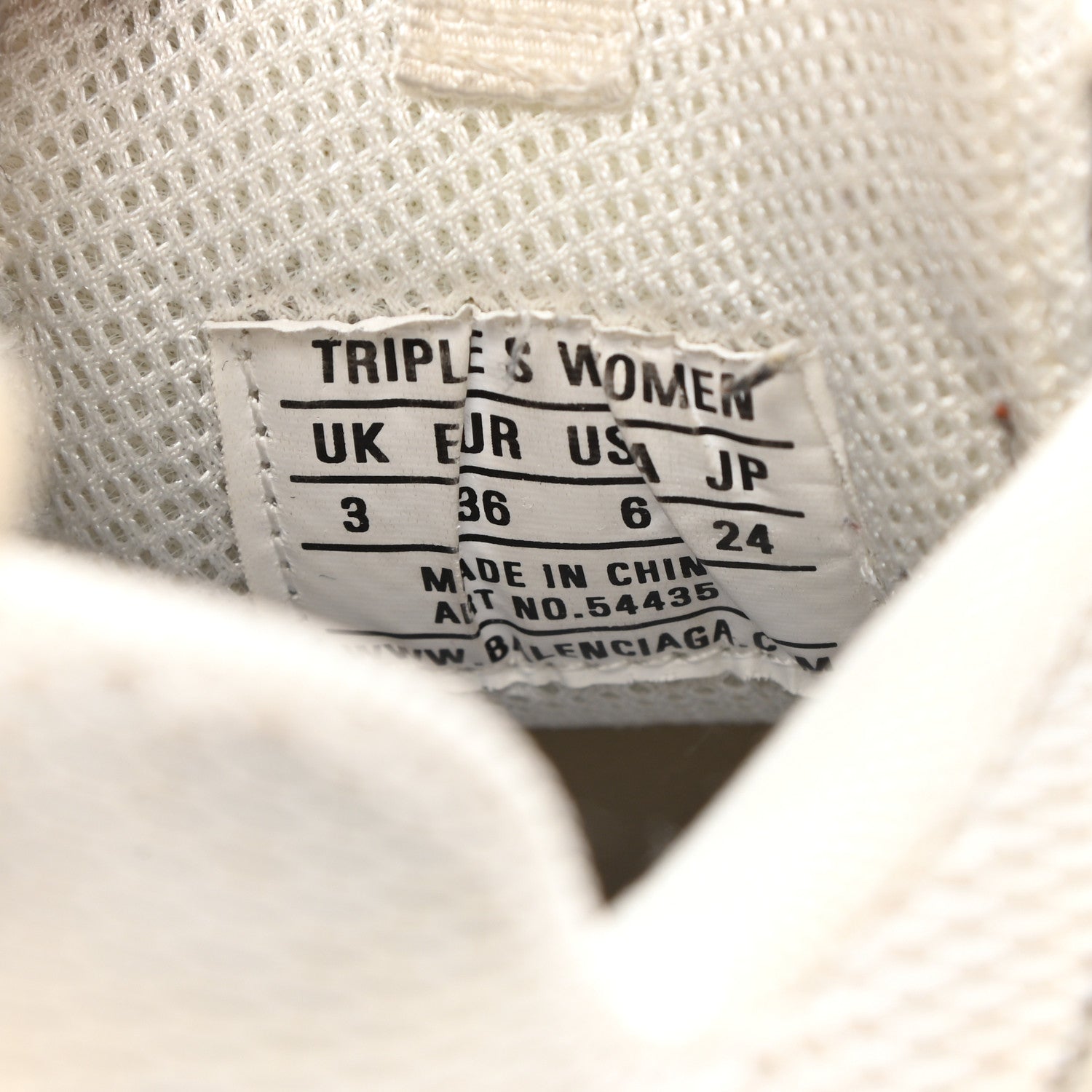 Balenciaga Fabric Mesh Clear Sole Womens Triple S Sneakers 36 White 7 of 9