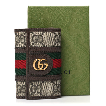 Gucci GG Supreme Monogram Web Ophidia 6 Key Holder Case Beige New Acero 11 of 11