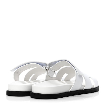 Hermes Calfskin Mens Chypre Sandals 43 White 3 of 4