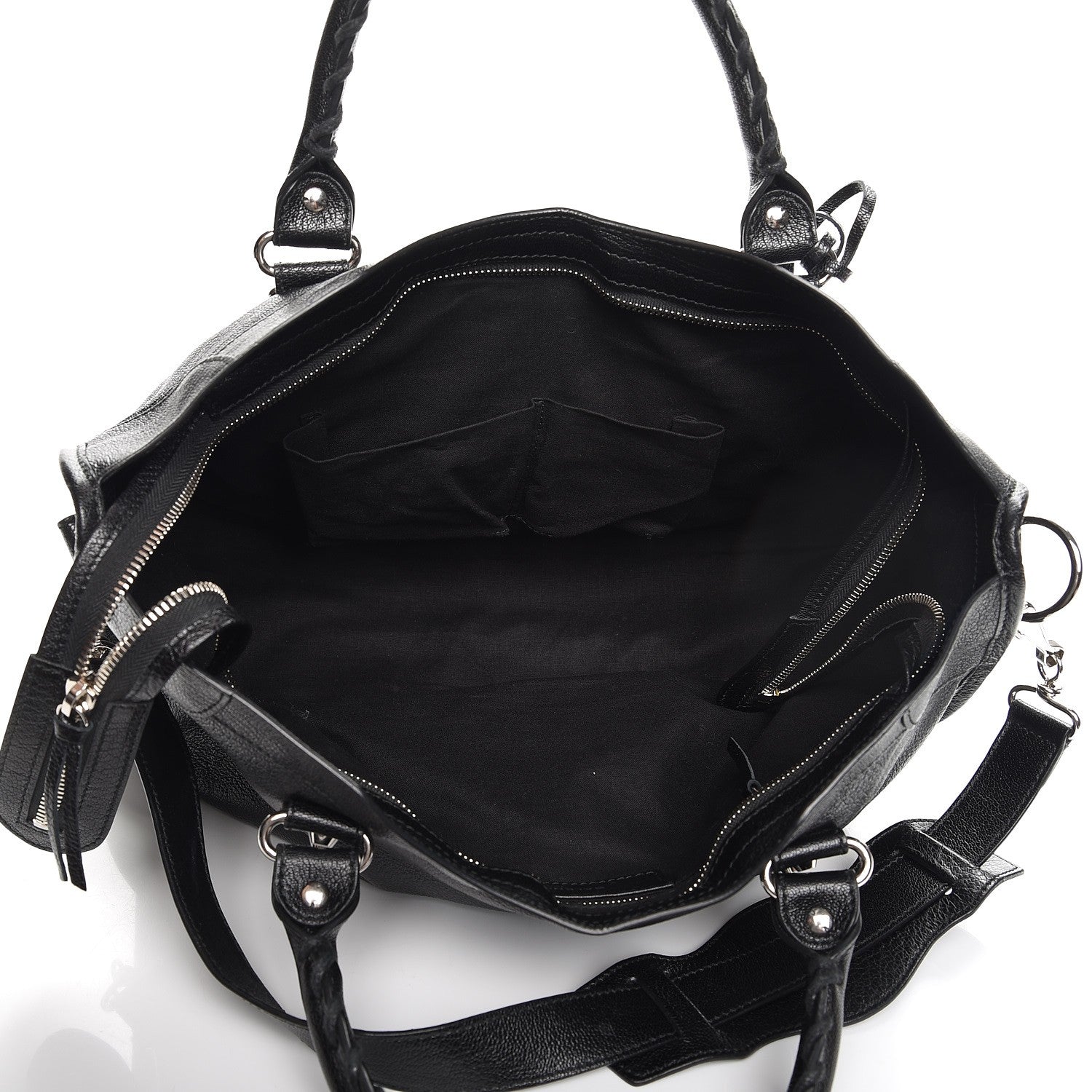 Balenciaga Chevre Silver Metallic Edge Hardware City Black 6 of 8