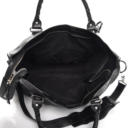 Balenciaga Chevre Silver Metallic Edge Hardware City Black 6 of 8